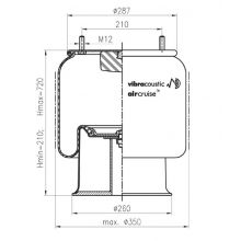 PERNA AER 1D28F3 SCHMITZ CU PISTON METAL Vibracoustic V1DK28F3