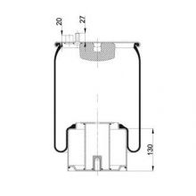 PERNA AER 4882N1P05 F2000 TGM TGA/TGS/TGX Vibracoustic V1DF162