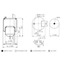 PERNA AER FATA/SPATE VOLVO FH 6607NP01 (piston 170mm) Phoenix 1DF17B1