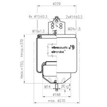 PERNA AER FATA/SPATE VOLVO FH 6607NP01 (piston 170mm) Vibracoustic V1DF16E2