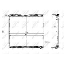 Radiator cu rama SCANIA P,G,R,T  series NRF 519739