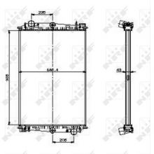 Radiator fara rama D.A.F. NRF 519586