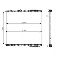 Radiator fara rama SCANIA P,G,R,T  series NRF 509895