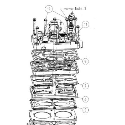 Kit supape compresor Knorr Bremse K091891K50