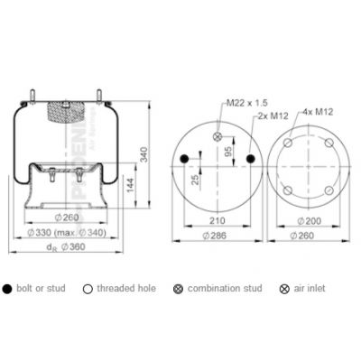 PERNA AER 4810NP05 SAF 2918V CU PISTON Phoenix 1D28A12