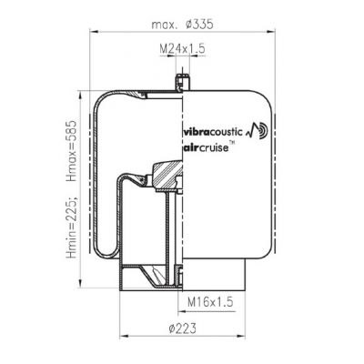 PERNA AER ACTROS 4838NP22 CU PISTON METAL Vibracoustic V1KF252232