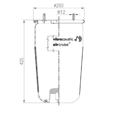 PERNA AER BPW 30K 940MB FARA PISTON Vibracoustic V1DK21K