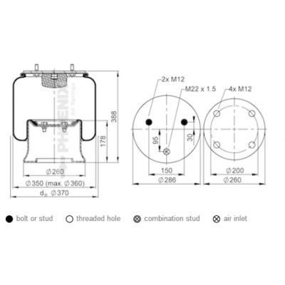 PERNA AER SCHMITZ 1D28F5 CU PISTON METALIC Phoenix 1D28F5