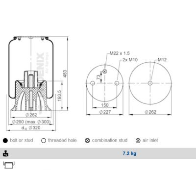 PERNA AER SCHMITZ 4158NP03 CU PISTON PLASTIC Phoenix 1DK20B1