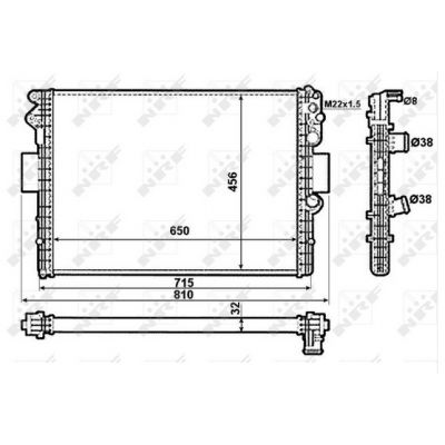 Radiator cu rama IVECO DAILY C11 / C13 NRF 53612