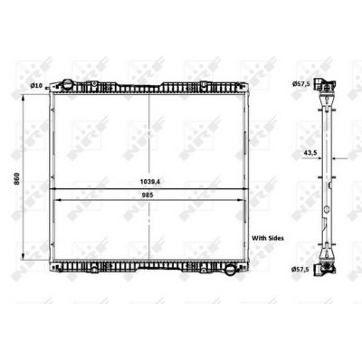 Radiator cu rama SCANIA P,G,R,T  series NRF 519739