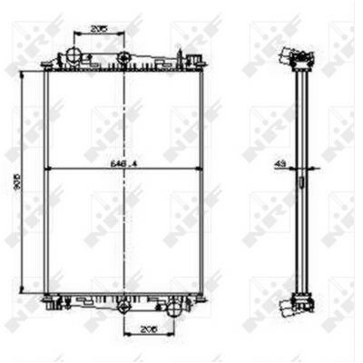 Radiator fara rama D.A.F. NRF 519586