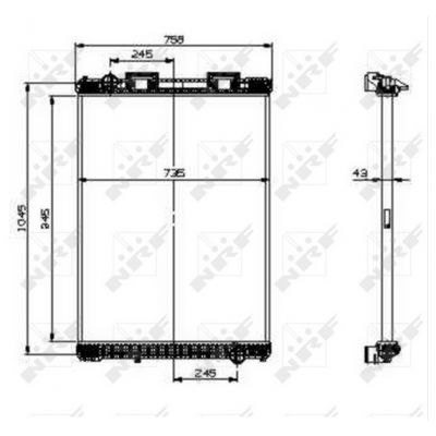 Radiator fara rama MAN F2000 NRF 519537