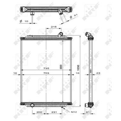 Radiator fara rama RVI KERAX NRF 519700