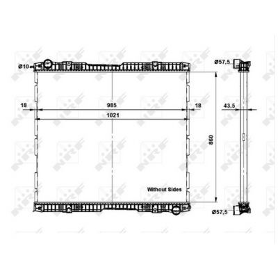 Radiator fara rama SCANIA P,G,R,T  series NRF 509739