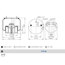 PERNA AER BPW 36K CU PISTON PLASTIC Phoenix 1DK32K2